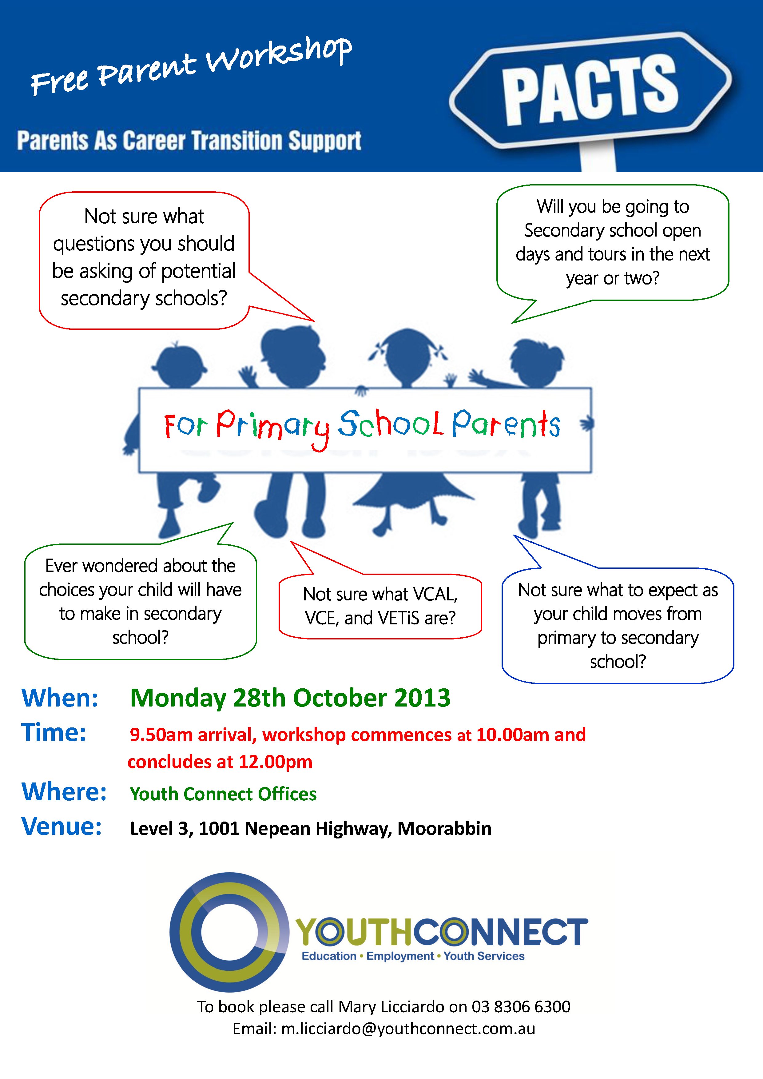 FLYER - PACTS for Primary School Parents